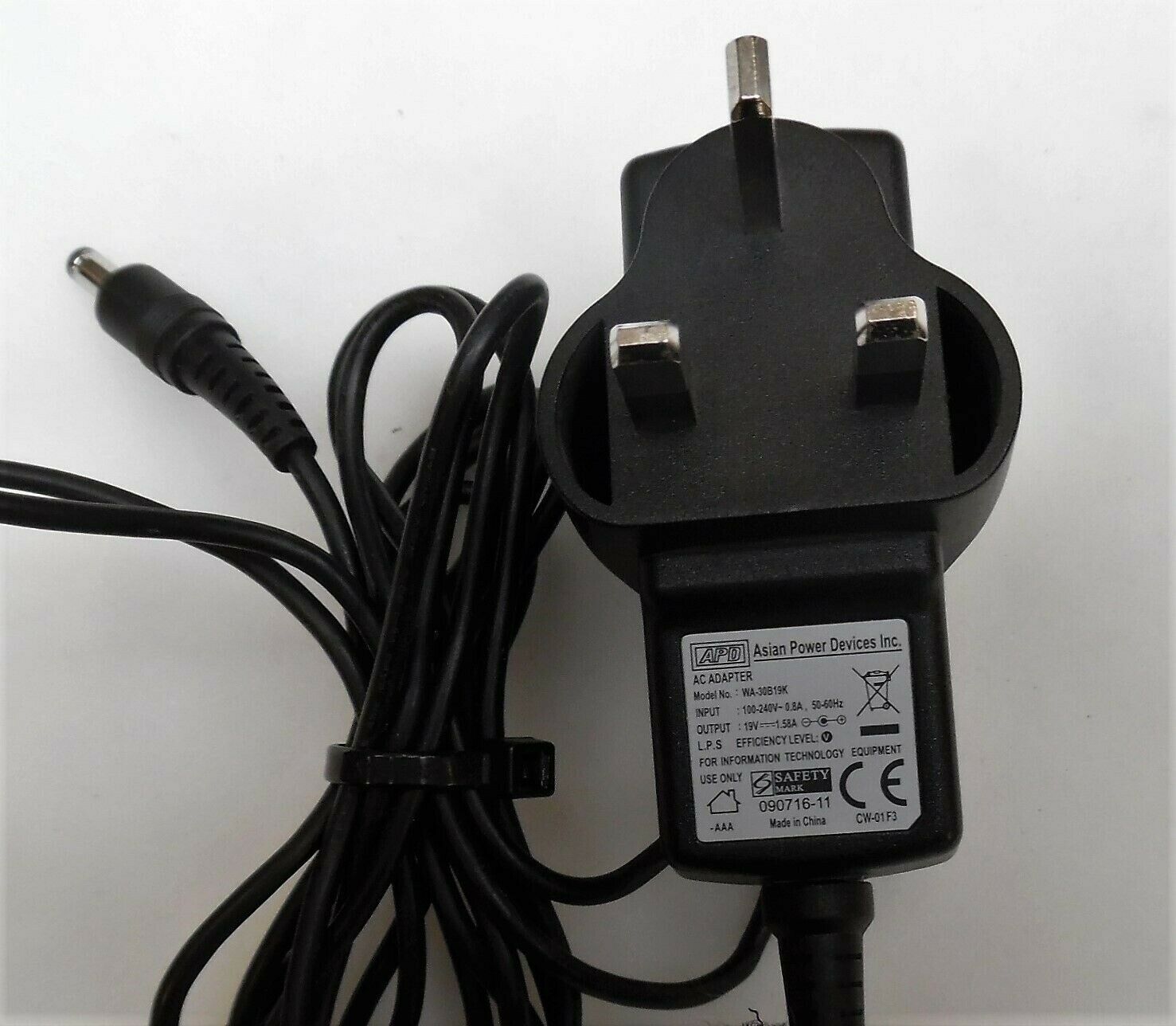 *Brand NEW*19V 1.58A AC DC Adapter Asian Power Device WA-30B19K Power Supply - Click Image to Close